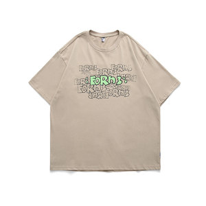 南夏乔装 2025夏季胸前彩色字母印花T恤日潮cityboy休闲简约tee男图片