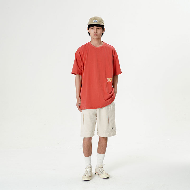 南夏乔装2025夏季新款男士字母印花圆领cityboy短袖日潮休闲T恤,男装T恤,电商S006（B521）