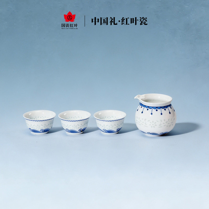 玲珑瓷功夫茶杯盖碗小号茶具图片