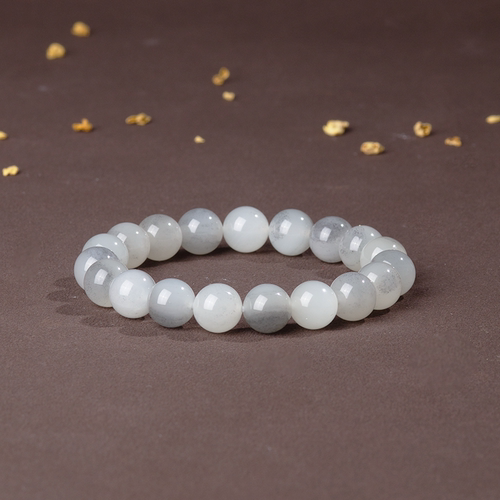 HERS JADE/翠佛堂天然和田玉山料青花手串手链 10mm