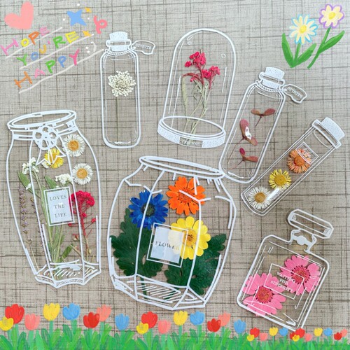 透明压花书签小学生创意贴纸diy