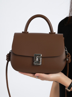 真皮小众感通勤小方包2025新款时尚女包包百搭气质单肩斜挎包