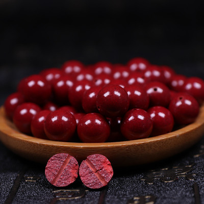 保真高含量朱砂紫金砂散珠圆珠子天然原矿压制DIY手链手串搭配件