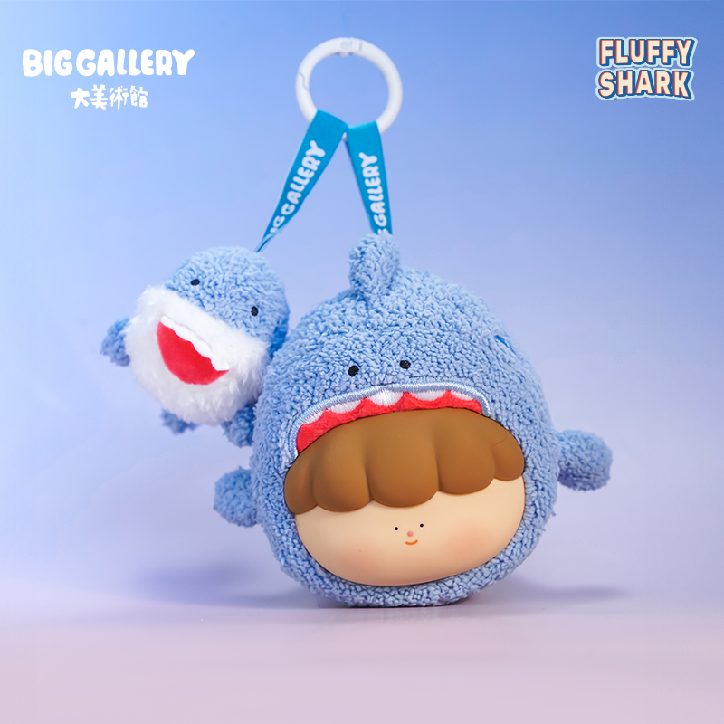 【大美术馆】毛毛鲨吊卡搪胶毛绒