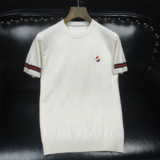 L25611P115长期款短袖羊毛衫针织衫套头半袖打底衫，男装针织衫/毛衣，电商D207