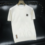 L25601P115长期款短袖羊毛衫针织衫套头半袖打底衫，男装针织衫/毛衣，电商D207