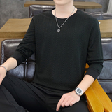 13101P35秋冬正肩夹棉提花长袖卫衣圆领打底衫，男装卫衣，电商D207