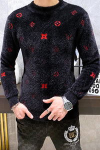 21810 莉莉家主推大货水貂绒衫毛衣 P135 控188 有4XL 可穿210斤图片