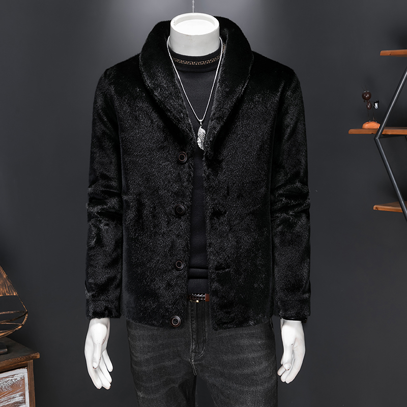 D601P285仿貂绒皮草双面穿外套冬季防寒保暖皮毛大衣，男装皮衣，电商D207