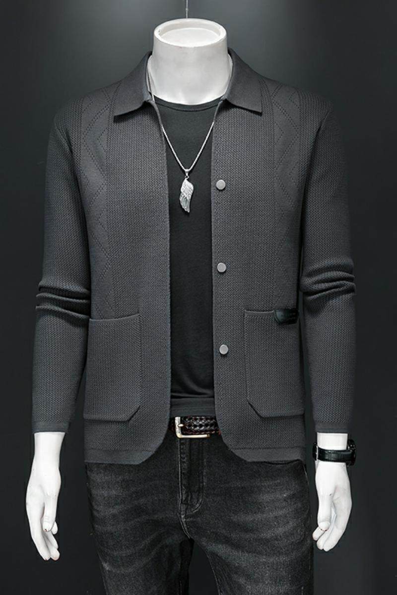 9685莉莉家针织夹克秋冬翻领外套P175有4XL,男装夹克,电商D207