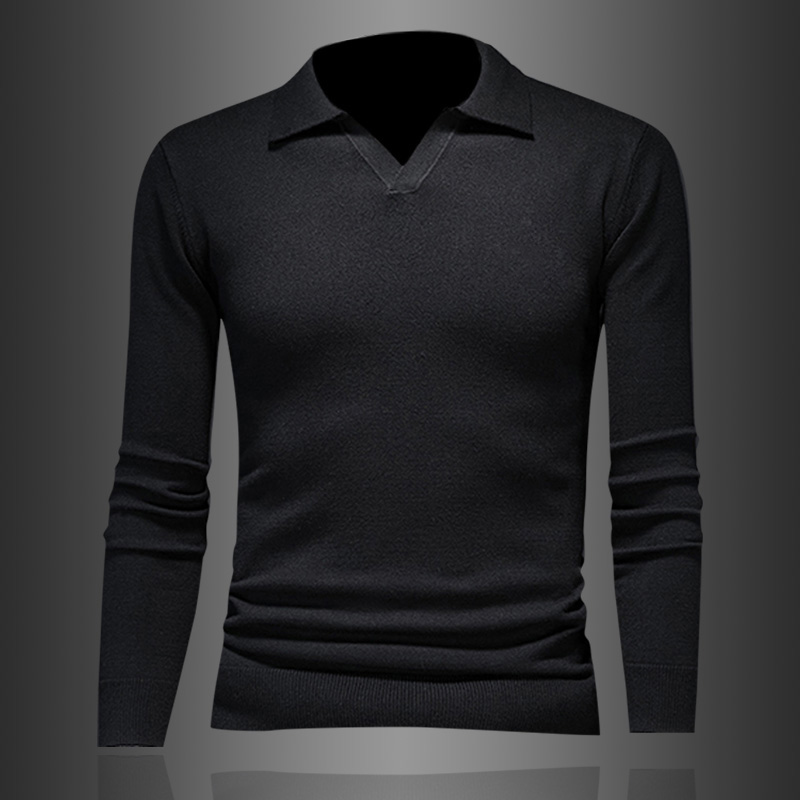 L25203P135秋冬燕子领V领长袖羊毛衫毛衣针织衫套头打底衫，男装针织衫/毛衣，电商D207