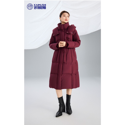 4228中长款加厚保暖羽绒服