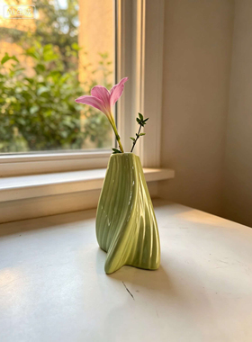 德化瓷器花瓶轻奢高级感复古客厅真花插花可水培鲜花餐桌创意摆件