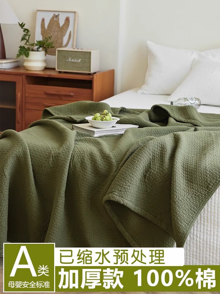 a级加厚六层纯棉纱布毯毛巾被双层棉被夏季空调被夏季凉爽被
