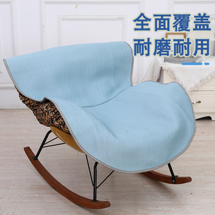 夏季冰丝蛋壳椅垫龙虾椅坐垫夏天靠背懒人沙发摇摇椅子垫套罩子