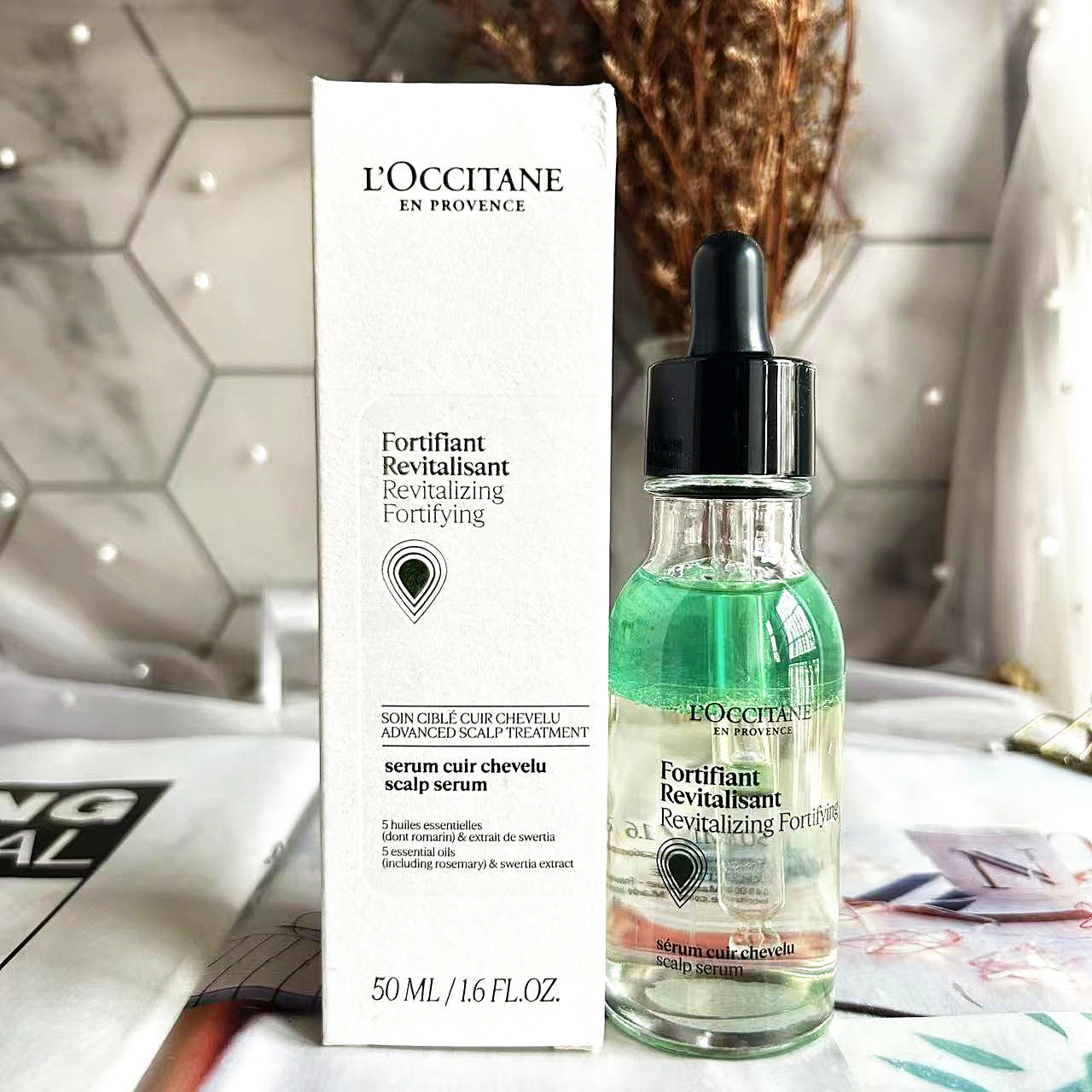 专柜欧舒丹焕活强韧头皮精华50ml