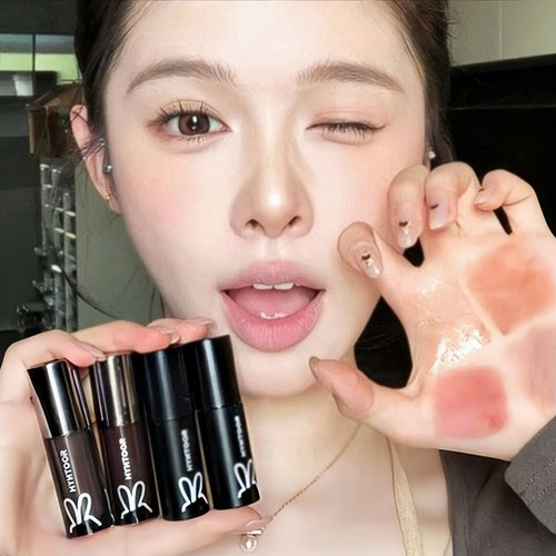 hyntoor黑兔唇釉唇泥镜面水光唇蜜学生裸色日常淡妆肉桂粉棕口红