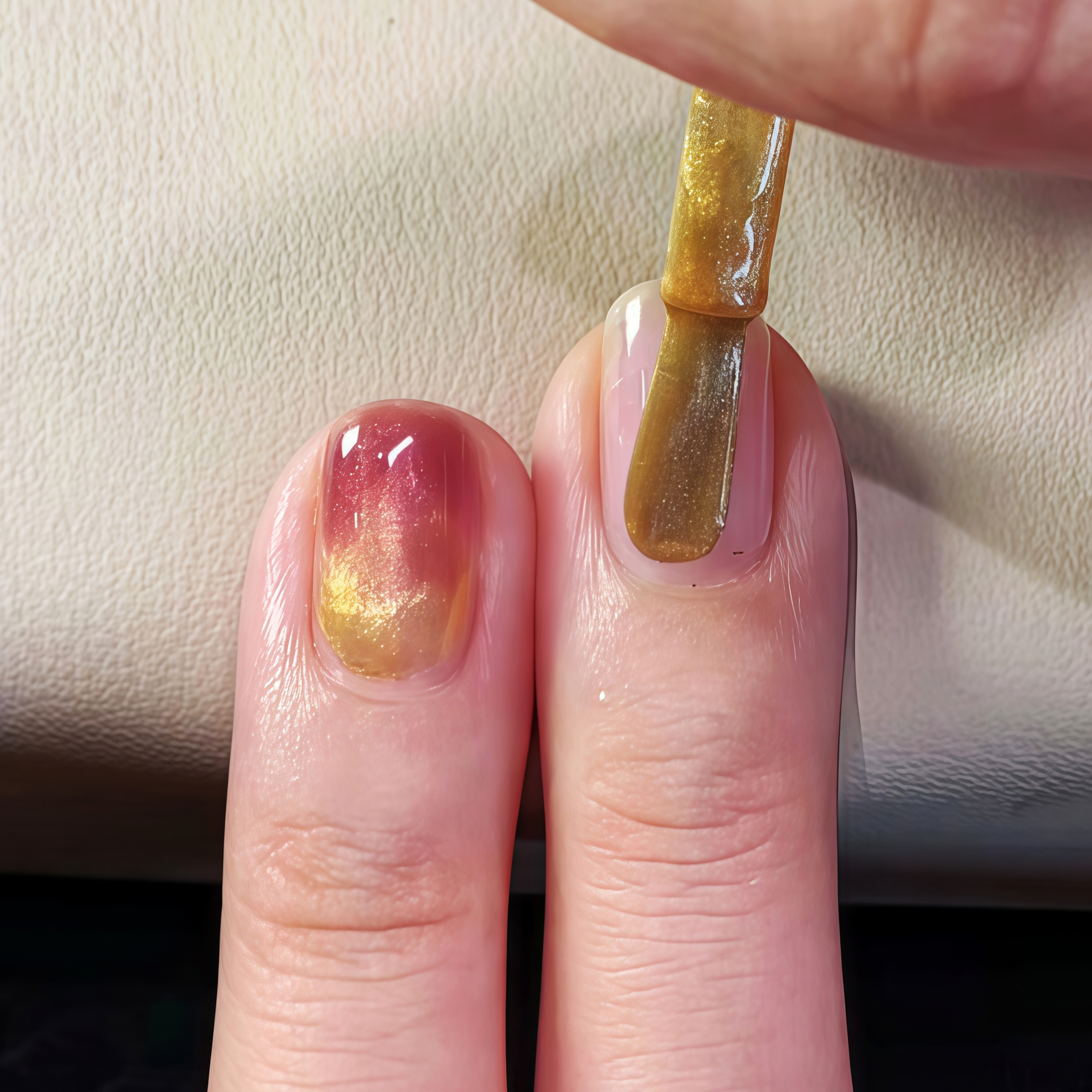 琥珀玫瑰金红色美甲！twomoons指甲油女免烤速干安全无毒可撕水性