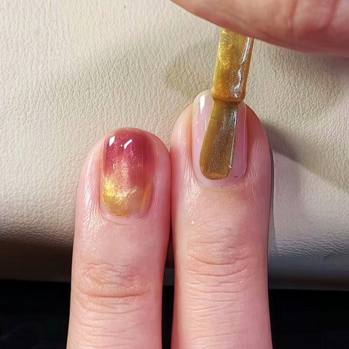 琥珀玫瑰金红色美甲！twomoons指甲油女免烤速干安全无毒可撕水性