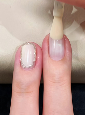 夏日温柔 冰透白色美甲！2025新款指甲油免烤快干持久脚趾白开水