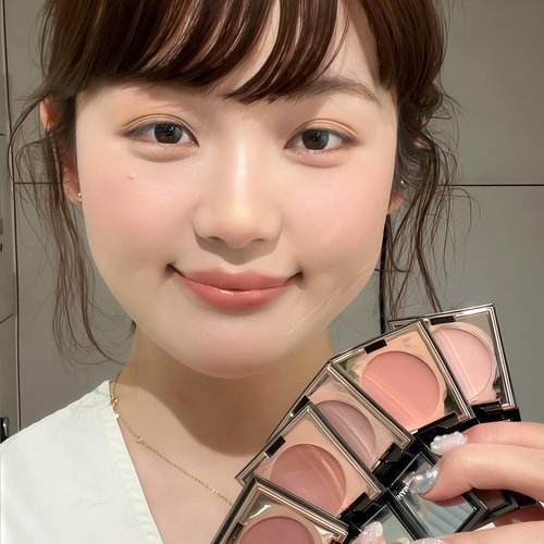 裸粉杏仁奶咖！唇颊两用平价腮红膏泥口红眼影多用膏栗子本子学生