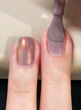 偏光烟灰紫色 高级美甲！TwoMoons指甲油女2026新款免烤快干可撕