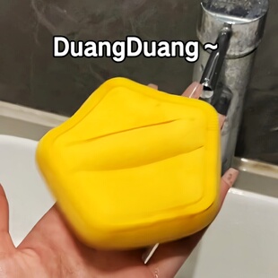 泡水秒变一个黄色派大星 otw大五角气垫粉扑粉底液美妆蛋不吃粉