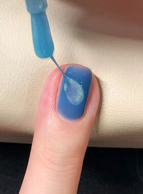 海浪涂鸦 蓝色美甲！twomoons指甲油2026新款免烤速干持久可撕女