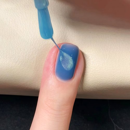 海浪涂鸦 蓝色美甲！twomoons指甲油2026新款免烤速干持久可撕女