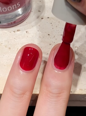 超正玫瑰红 黄皮巨显白~红色系美甲指甲油2026新年款免烤快干持久