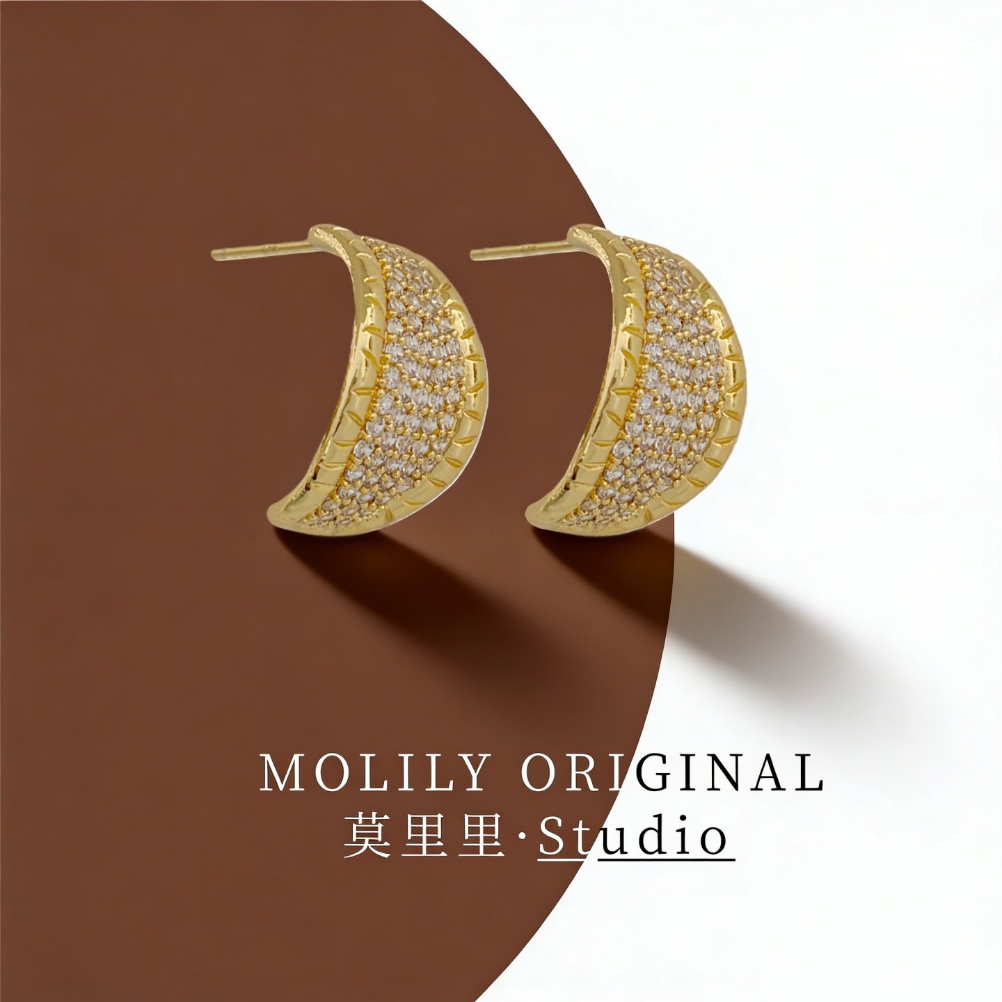 高级感简约锆石925银针耳钉小众设计感小C圈耳坠时尚百搭通勤饰品,饰品/流行首饰/时尚饰品新,耳钉,淘宝优惠券,粉丝福利购,淘宝优惠卷