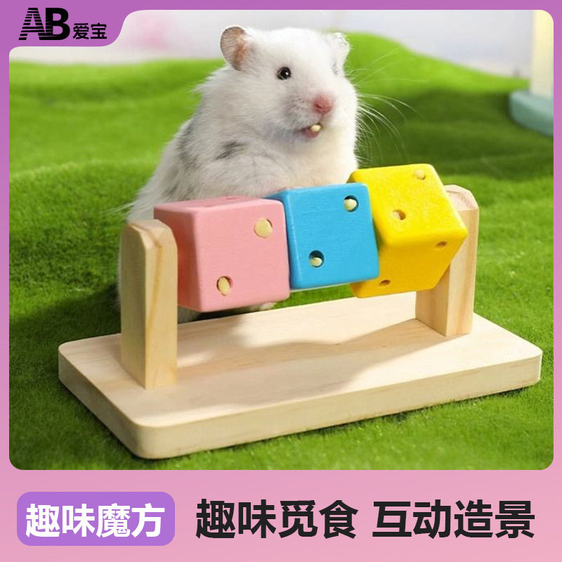 仓鼠趣味魔方木制玩具磨牙用品金丝熊窝木质木头玩具实木彩色,宠物/宠物食品及用品,仓鼠,淘宝优惠券,粉丝福利购,淘宝优惠卷