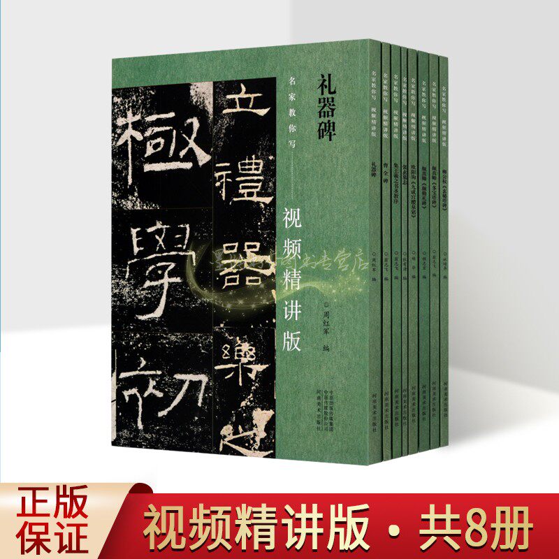 书法名家教你写视频精讲版中国古代行书隶书碑帖看视频对照临摹学习教程集王羲之圣教序颜勤礼碑多宝塔玄秘塔九成宫曹全碑河南美术