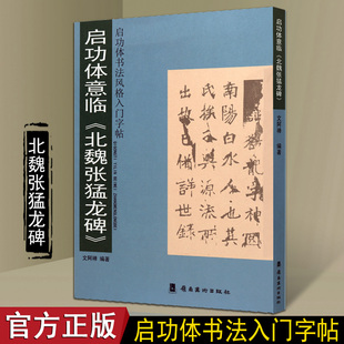 启功体意临《北魏张猛龙碑》启功体书法风格入门字帖系列 毛笔楷书书法碑帖临摹对照 行书字帖 岭南美术出版社书籍