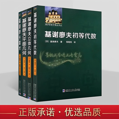 俄罗斯数学精品译丛全套4册基谢廖夫著全译本初中数学立体几何初等代数平面几何题解知识点难题分析答案竞赛教辅复习资料哈工大社
