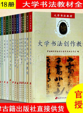 大学书法教材全套18册书法创作专业教程楷行隶篆草书入门基础教科书籍篆刻临摹毛笔书写技法知识大中专院校书法培训学习理论书籍集