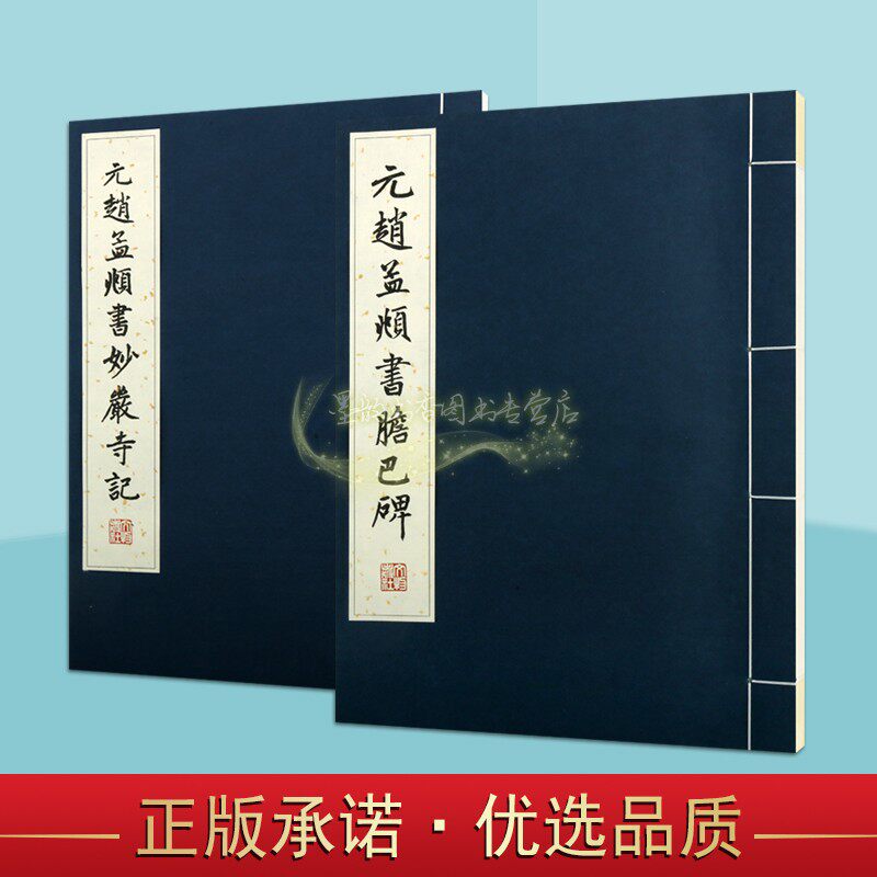 元赵孟頫书胆巴碑/元赵孟頫书妙严寺记字帖历代碑帖法书珍品选(线装全套2册)大字本楷书字帖释译毛笔字书法临摹学习临帖文物社书籍