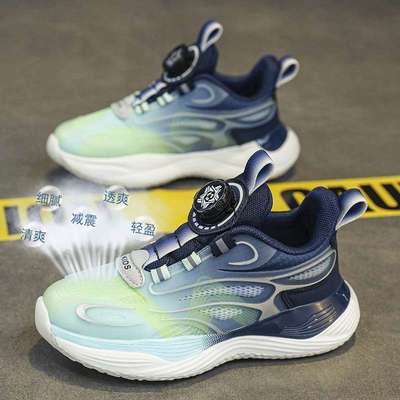 儿童运动鞋秋冬新款学生轻便男童篮球鞋青少年加绒棉鞋男孩跑步鞋