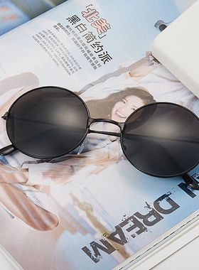 新款复古圆形时尚太阳眼镜上海滩墨镜男女结婚伴郎眼镜个性太子镜