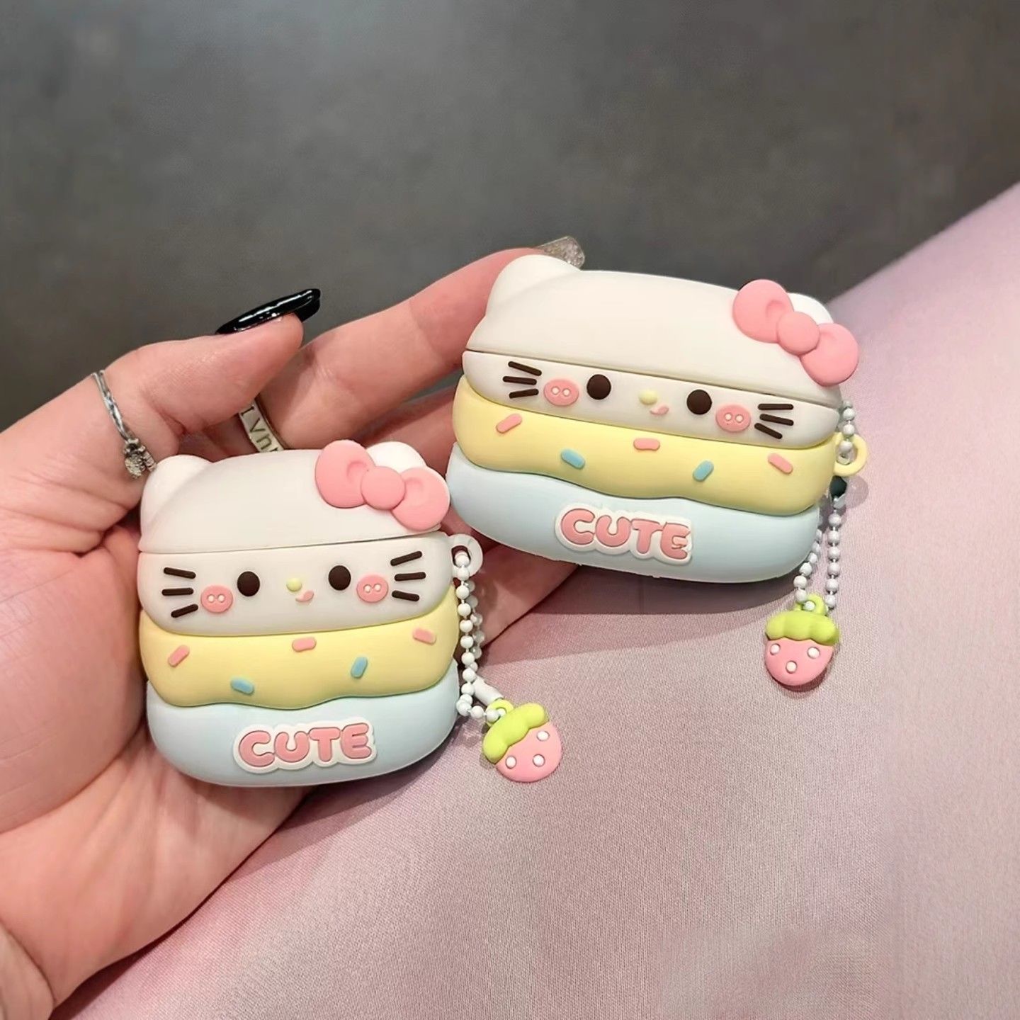 适用华强北七代/Air7/Air4/Air6代叠成适用AirPodspro/Pro2耳机保护套AirPods新1/2/4代3耳机壳49*46