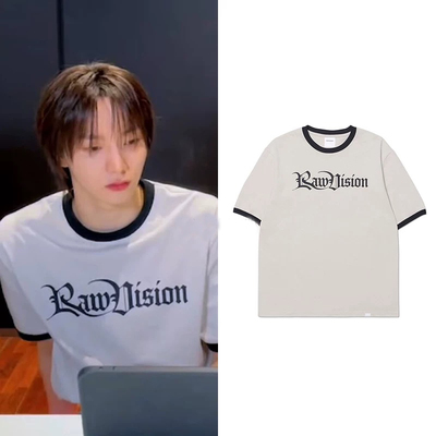 朴成淏同款2025年夏季短袖T恤男女夏季圆领休闲宽松上衣潮流撞色t