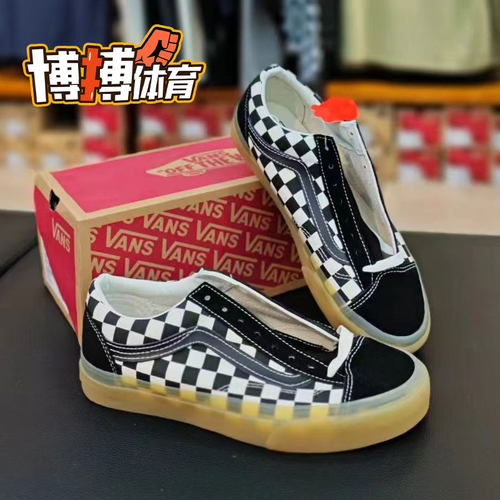 vans棋盘格系带男女板鞋低帮