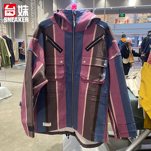男子户外牛仔布休闲宽松连帽风衣夹克外套 李宁秋冬新款 AJDR525