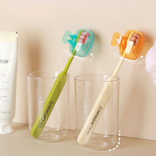 透明可爱蘑菇防尘收纳牙刷头保护套出差旅行牙刷盖帽家用牙刷盖子