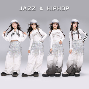 爵士舞服装女童韩版女团元旦演出服少儿jazz练功套装街舞儿童潮服