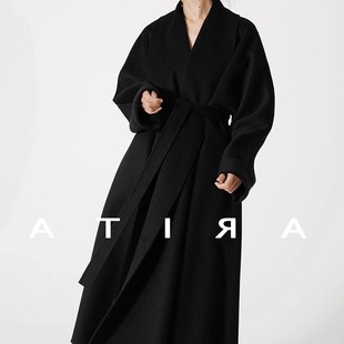 20%超大裙摆双面羊绒大衣女 羊绒 经典 毛呢外套慵懒羊毛80%山羊绒