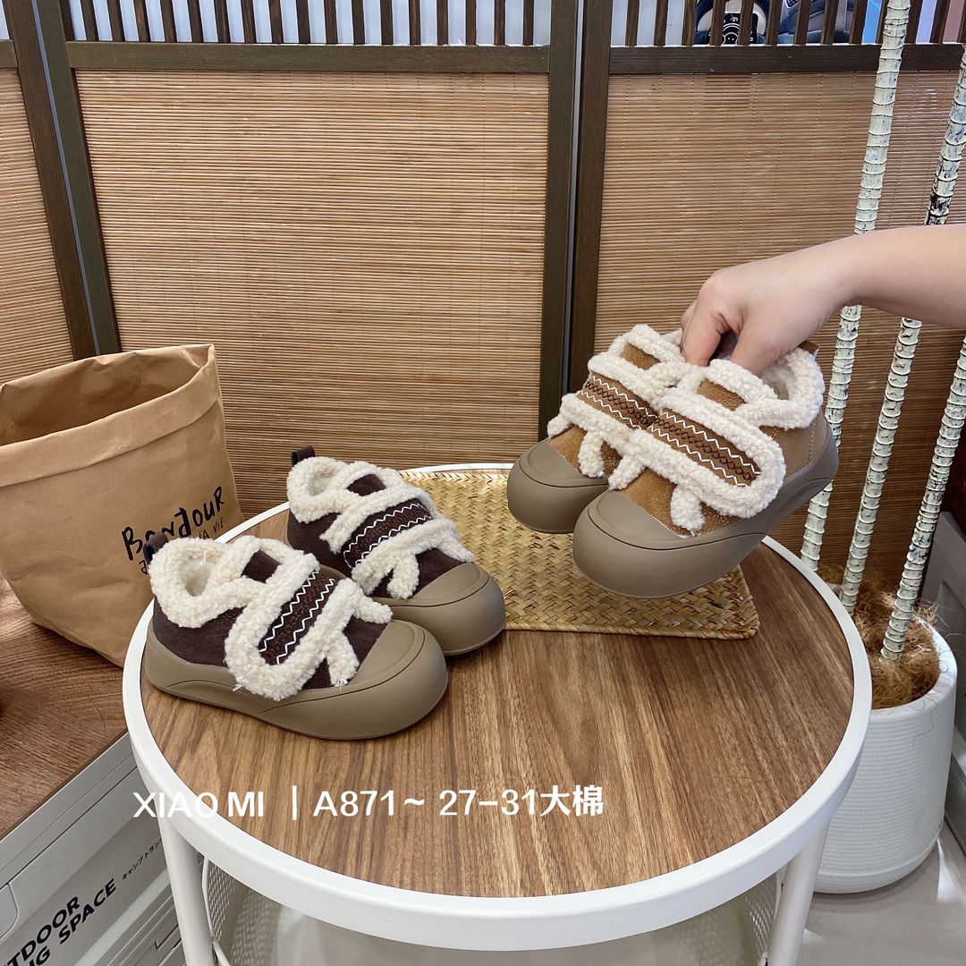 【小米巧恩】2025冬季新款儿童男女宝加绒德训鞋