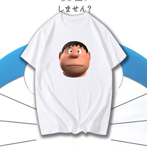 3D卡通动漫胖虎静香短袖