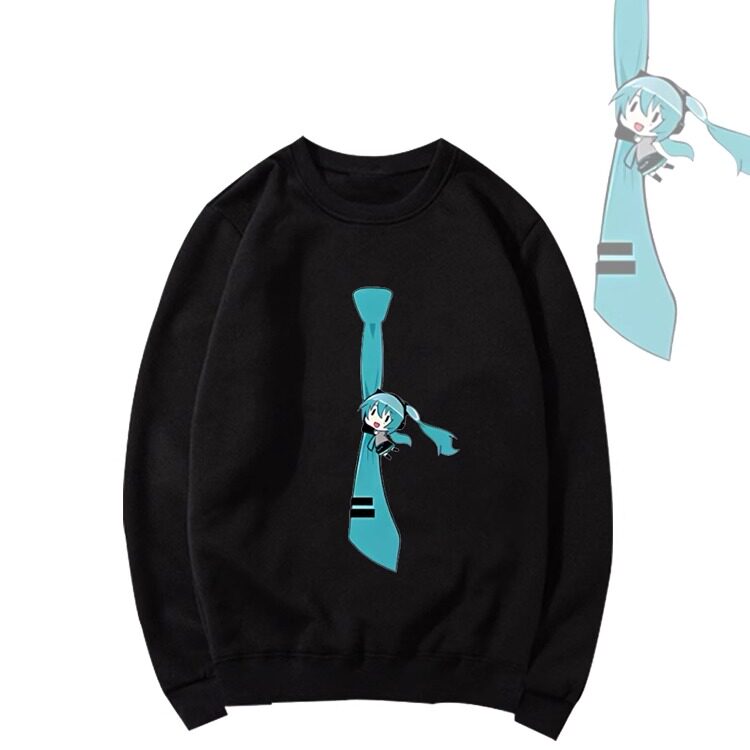 初音未来动漫周边印花圆领卫衣