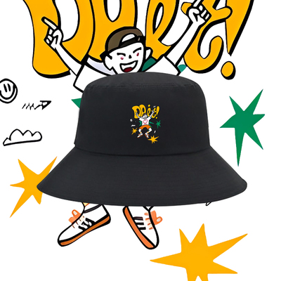 EXO都暻秀2025亚巡演唱会DOit周边印花男女遮阳渔夫帽户外盆帽子